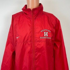 Nike Hartford Hawks Basketball Windbreaker Jacket Vtg 90s NCAA College Size 2XLT